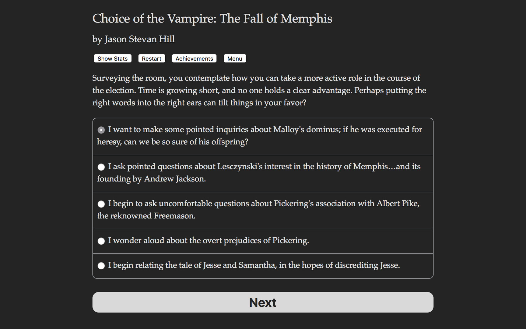 Choice of the Vampire: The Fall of Memphis Demo #2