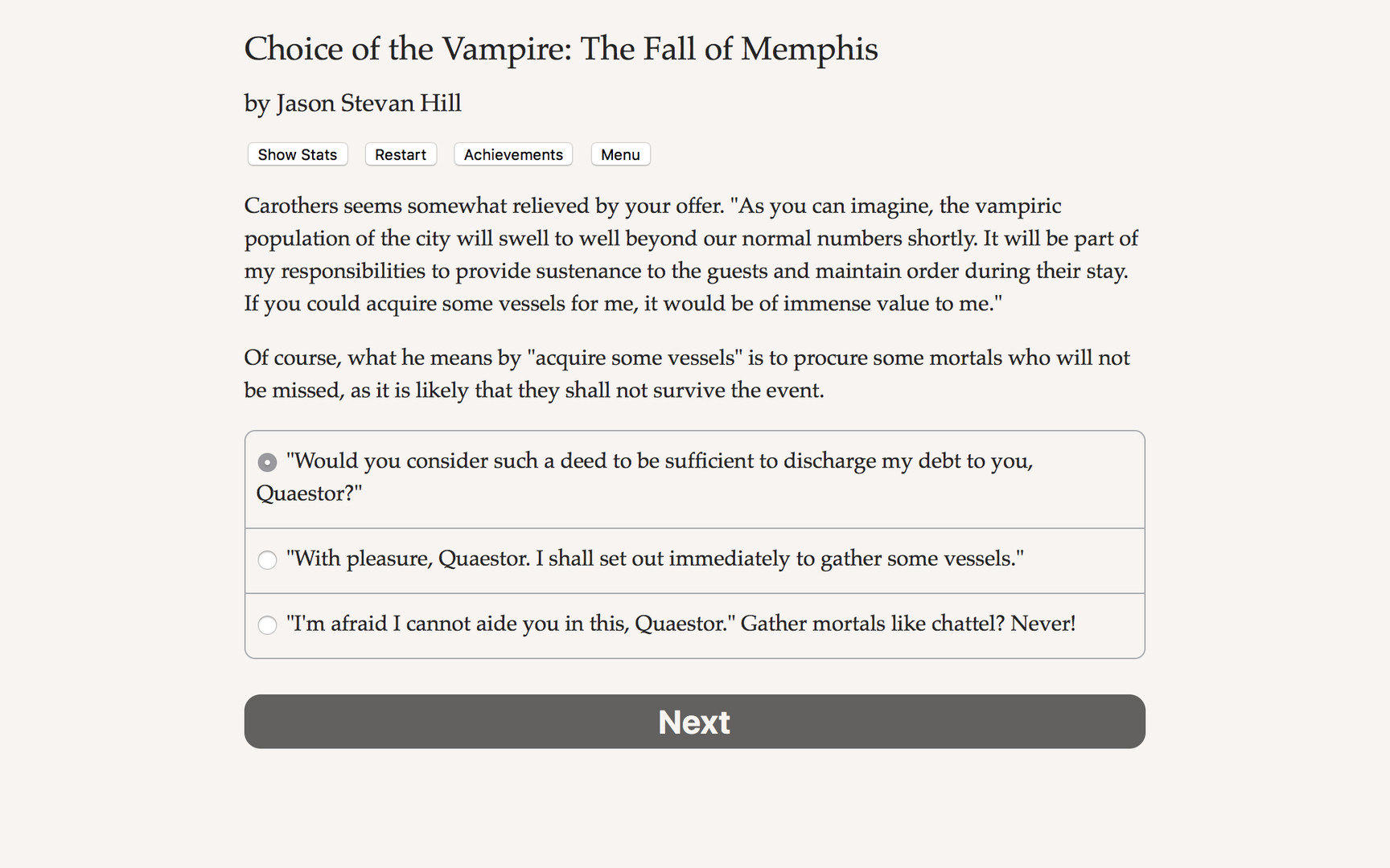Choice of the Vampire: The Fall of Memphis Demo #3