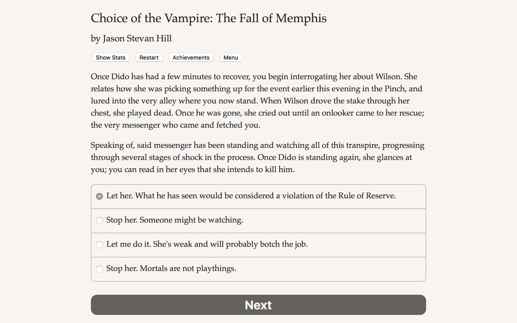 Choice of the Vampire: The Fall of Memphis Demo #4