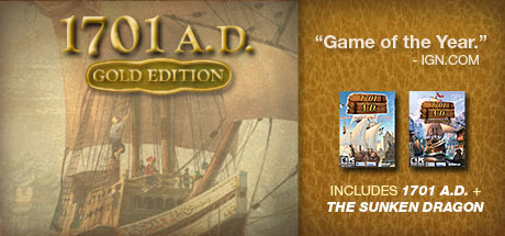 1701 A.D.: Gold Edition header banner