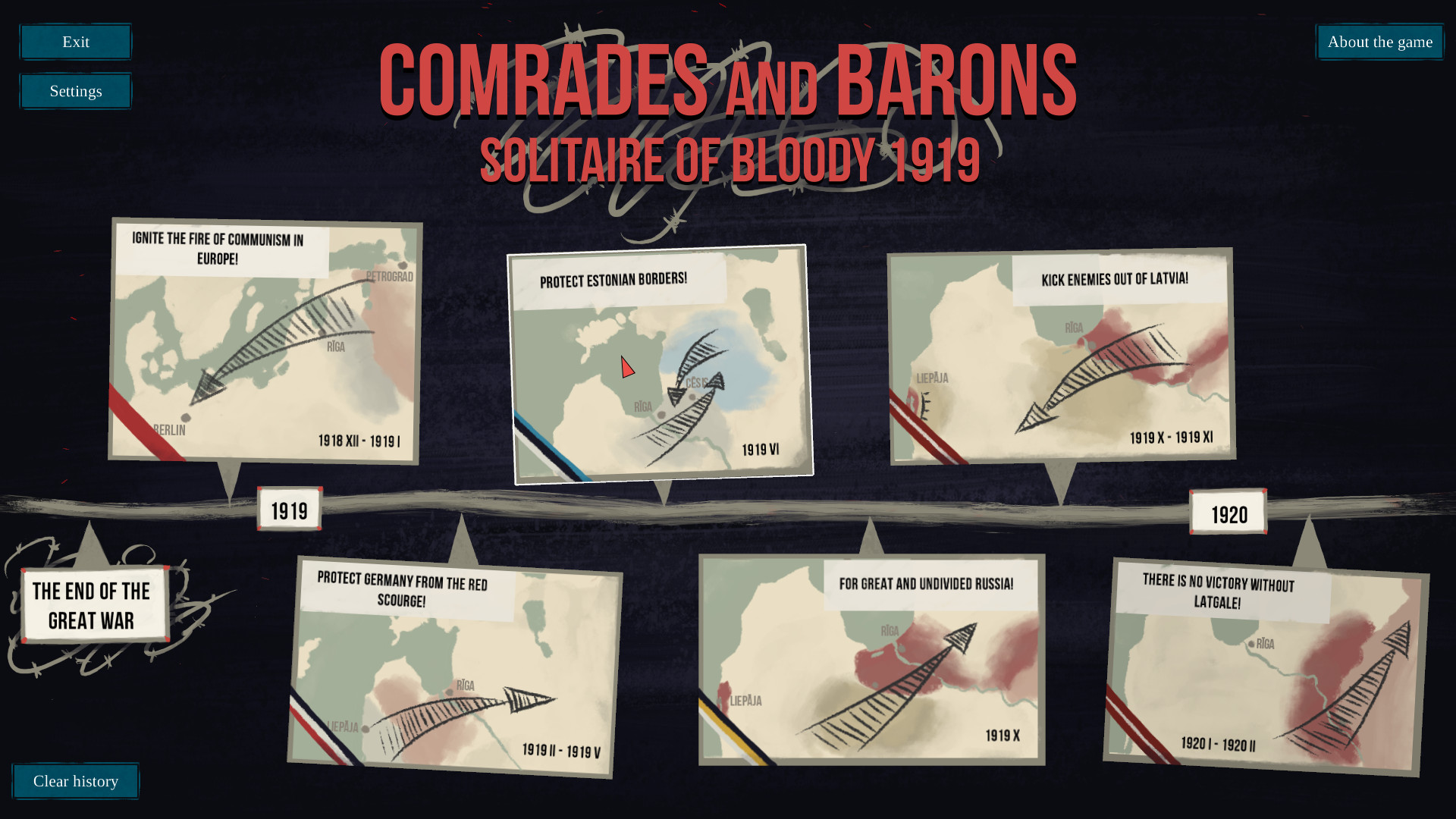 Comrades and Barons: Solitaire of Bloody 1919 : Game Review