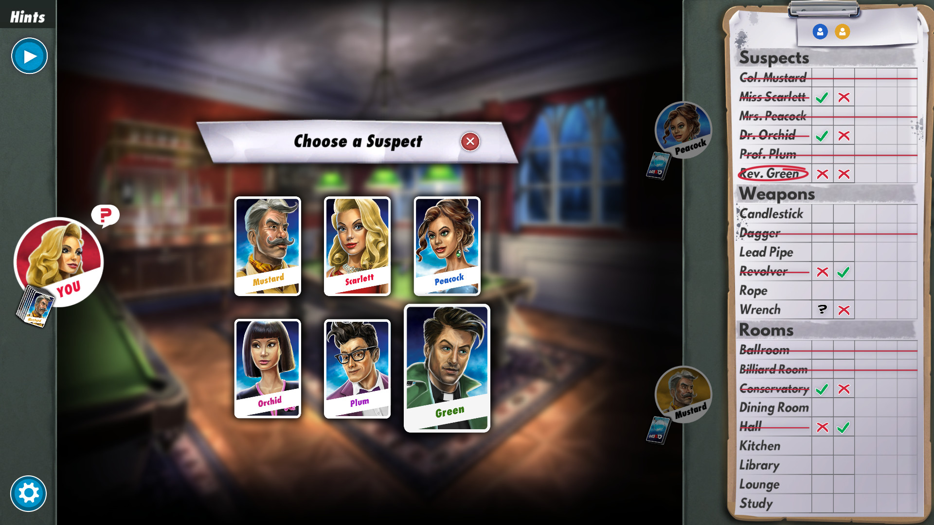 Играть онлайн Clue/Cluedo: The Classic Mystery Game