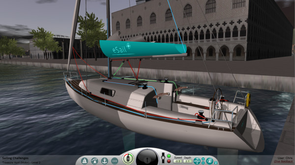 Screenshot of eSail Sailing Simulator