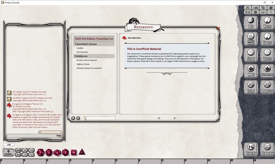 скриншот Fantasy Grounds - D&D: Unearthed Arcana 0
