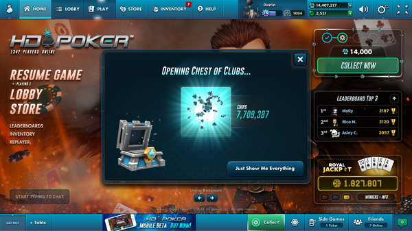 Screenshot of HD Poker