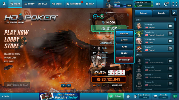 Screenshot of HD Poker
