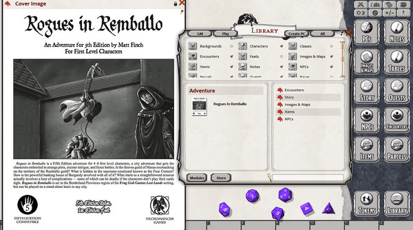 скриншот Fantasy Grounds - Rogues in Remballo (5E) 0