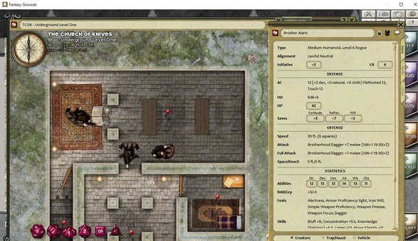 скриншот Fantasy Grounds - Compass Point #6: Town Church - Brotherhood of Knives (PFRPG) 0