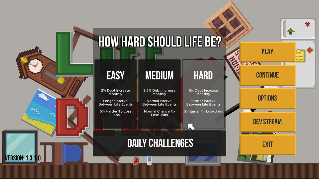 Life and Debt: A Real Life Simulator on Steam