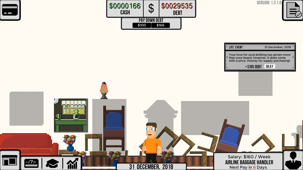 Life and Debt: A Real Life Simulator on Steam