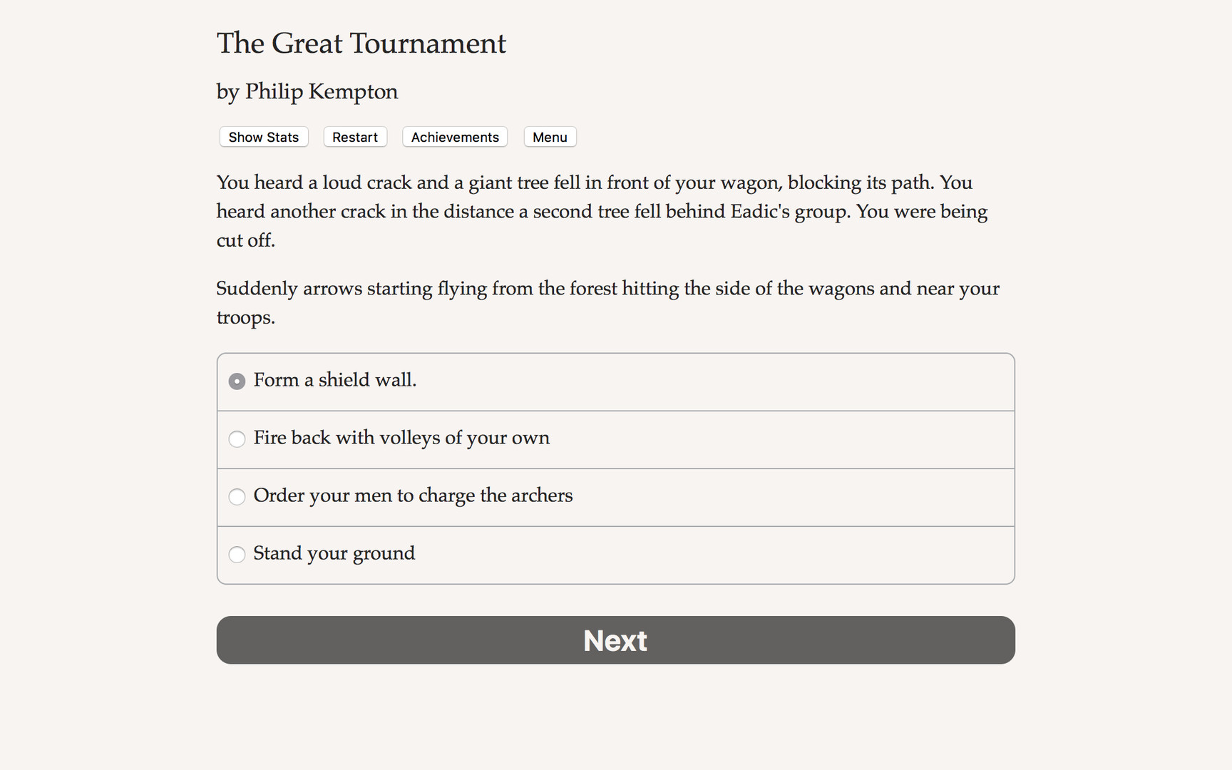The Great Tournament Demo #0