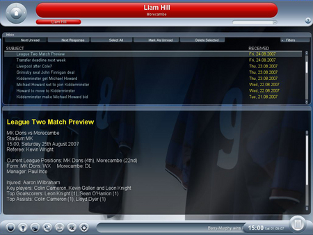 скриншот Championship Manager 2008 1