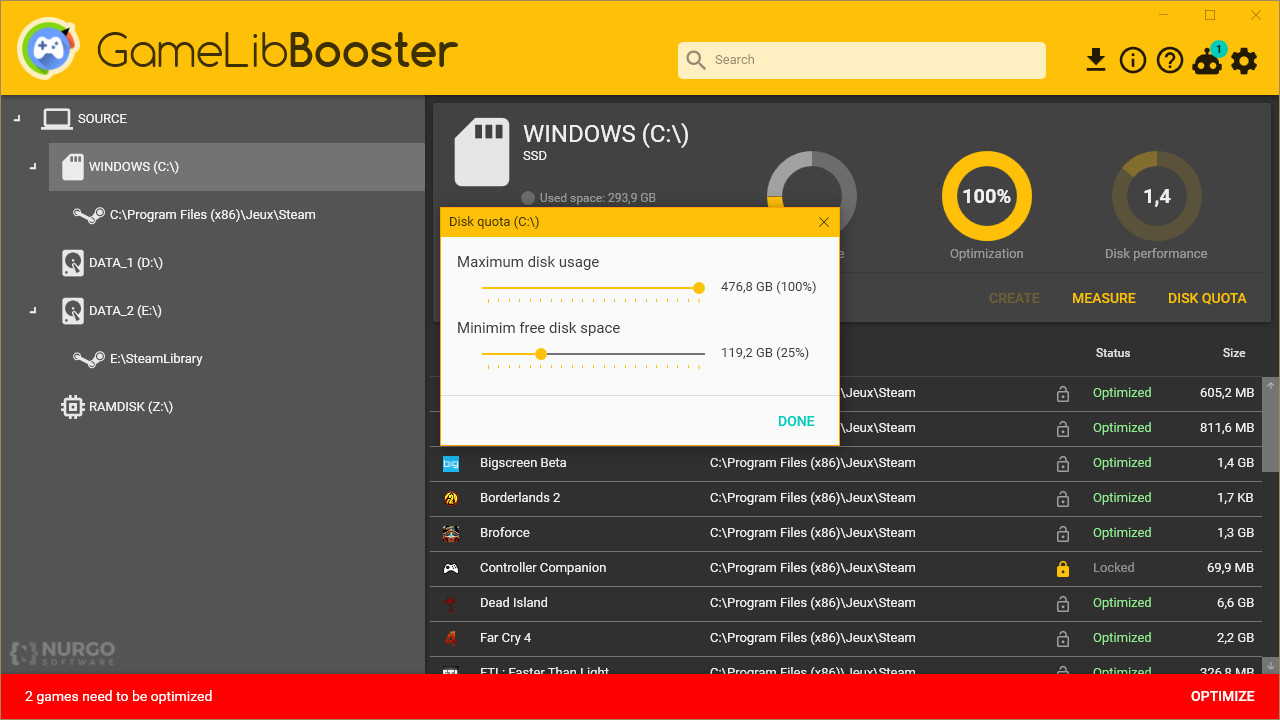 GameLibBooster Game Optimizer: optimize your PC for gaming