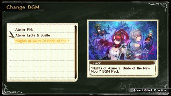 скриншот Nights of Azure 2 Bride of the New Moon - BGM Pack 0