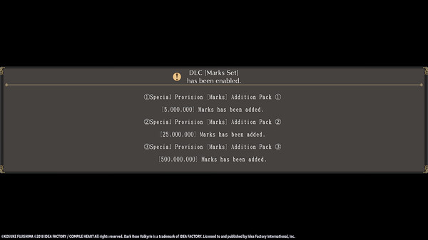 Dark Rose Valkyrie: Marks Set for steam Dark Rose Valkyrie: Marks Set for steam