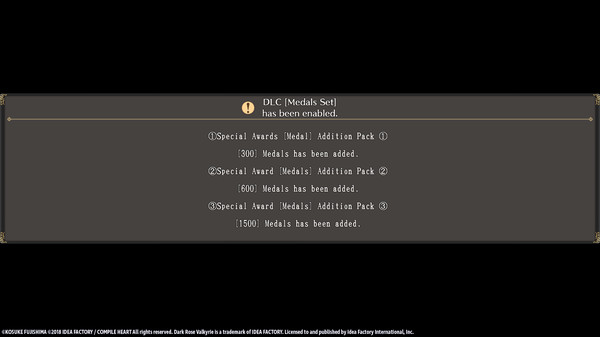 Dark Rose Valkyrie: Medals Set for steam Dark Rose Valkyrie: Medals Set for steam