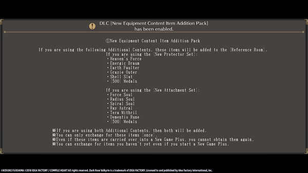 Dark Rose Valkyrie: New Equipment Content Item Addition Pack for steam Dark Rose Valkyrie: New Equipment Content Item Addition Pack for steam