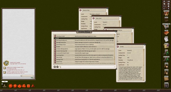 скриншот Fantasy Grounds - Elemental Spells (Castles & Crusades) 0
