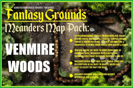 скриншот Fantasy Grounds - Meanders Map Pack: Venmire Woods (Map Pack) 3