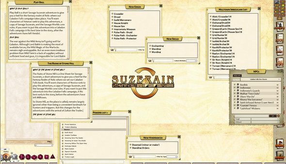 скриншот Fantasy Grounds - Suzerain: Caladon Falls Intro Pack (Savage Worlds) 0