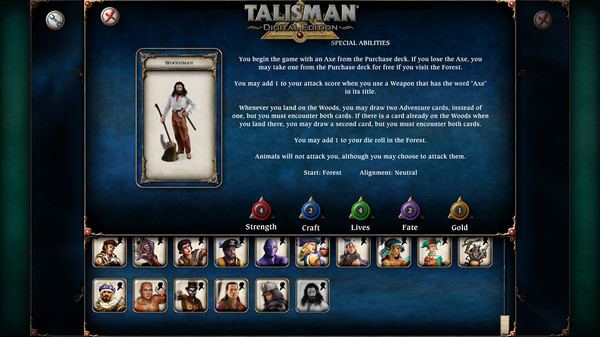 Talisman Character - Woodsman for steam Talisman Character - Woodsman for steam