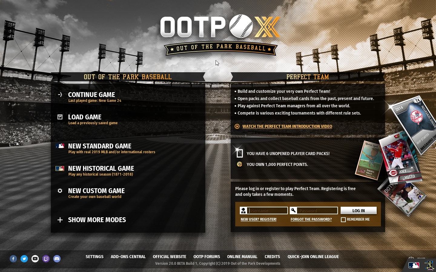 Find the best laptops for Out of the Park Baseball 20