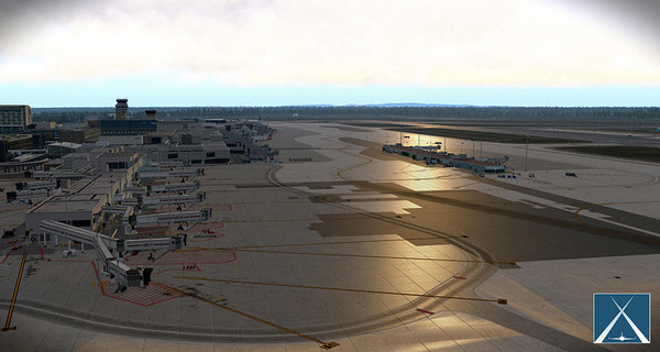 скриншот X-Plane 11 - Add-on: Globall Art - CYUL - Montreal International Airport 0