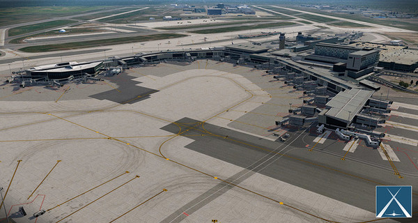 скриншот X-Plane 11 - Add-on: Globall Art - CYUL - Montreal International Airport 2