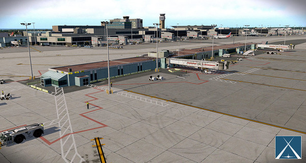 скриншот X-Plane 11 - Add-on: Globall Art - CYUL - Montreal International Airport 4