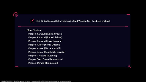 KHAiHOM.com - Megadimension Neptunia VIIR - 4 Goddesses Online Samurai's Soul Weapon Set | 四女神オンライン 武士の魂 武器セット | 四女神Ｏｎｌｉｎｅ 武士之魂 武器套組