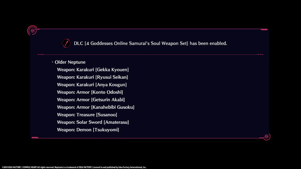 Megadimension Neptunia VIIR - 4 Goddesses Online Samurai's Soul Weapon Set | 四女神オンライン 武士の魂 武器セット | 四女神Online 武士之魂 武器套組 for steam Megadimension Neptunia VIIR - 4 Goddesses Online Samurai's Soul Weapon Set | 四女神オンライン 武士の魂 武器セット | 四女神Online 武士之魂 武器套組 for steam