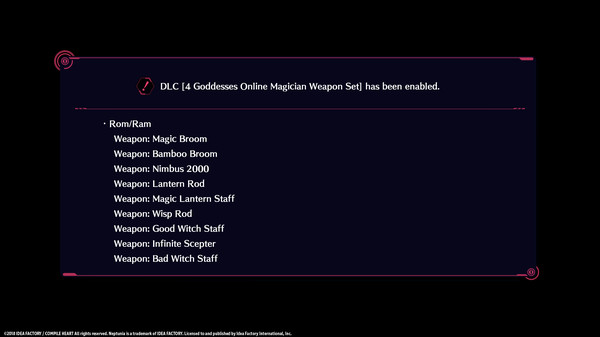 Megadimension Neptunia VIIR - 4 Goddesses Online Magician Weapon Set for steam Megadimension Neptunia VIIR - 4 Goddesses Online Magician Weapon Set for steam