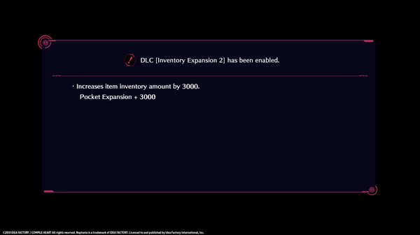Megadimension Neptunia VIIR - Inventory Expansion 2 for steam Megadimension Neptunia VIIR - Inventory Expansion 2 for steam