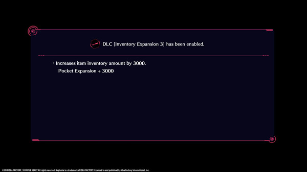 Megadimension Neptunia VIIR - Inventory Expansion 3 for steam Megadimension Neptunia VIIR - Inventory Expansion 3 for steam