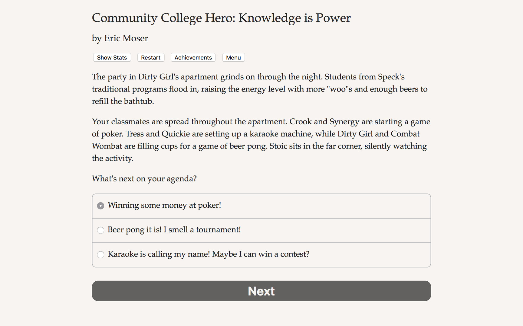 Community College Hero: Knowledge is Power Demo #0