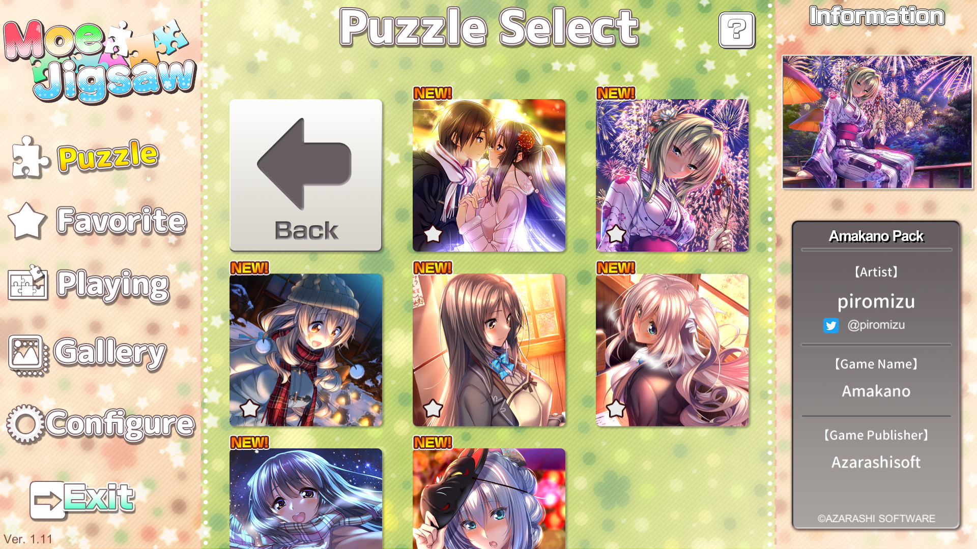 Moe Jigsaw - Amakano Pack #2