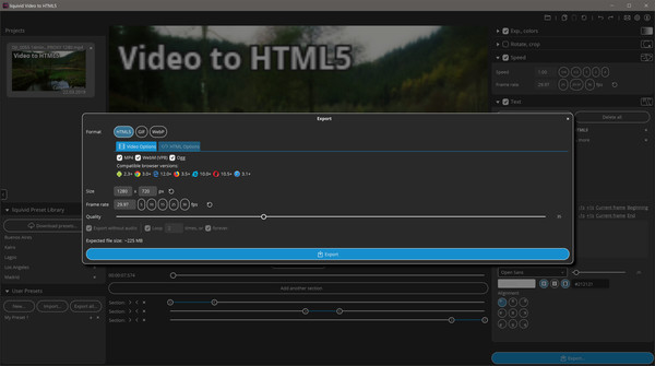 liquivid Video to HTML5for windows and Linux 1
