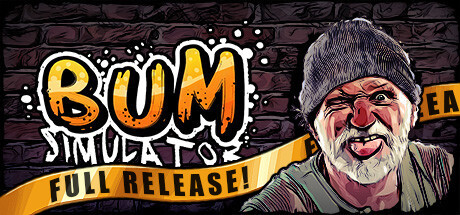 Steam header art for Bum Simulator