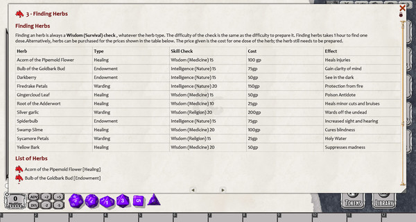 скриншот Fantasy Grounds - EN5ider: Nature's Remedy (5E) 0