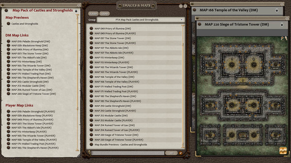 скриншот Fantasy Grounds - Paths to Adventure: Castles and Strongholds (Map Packs) 0