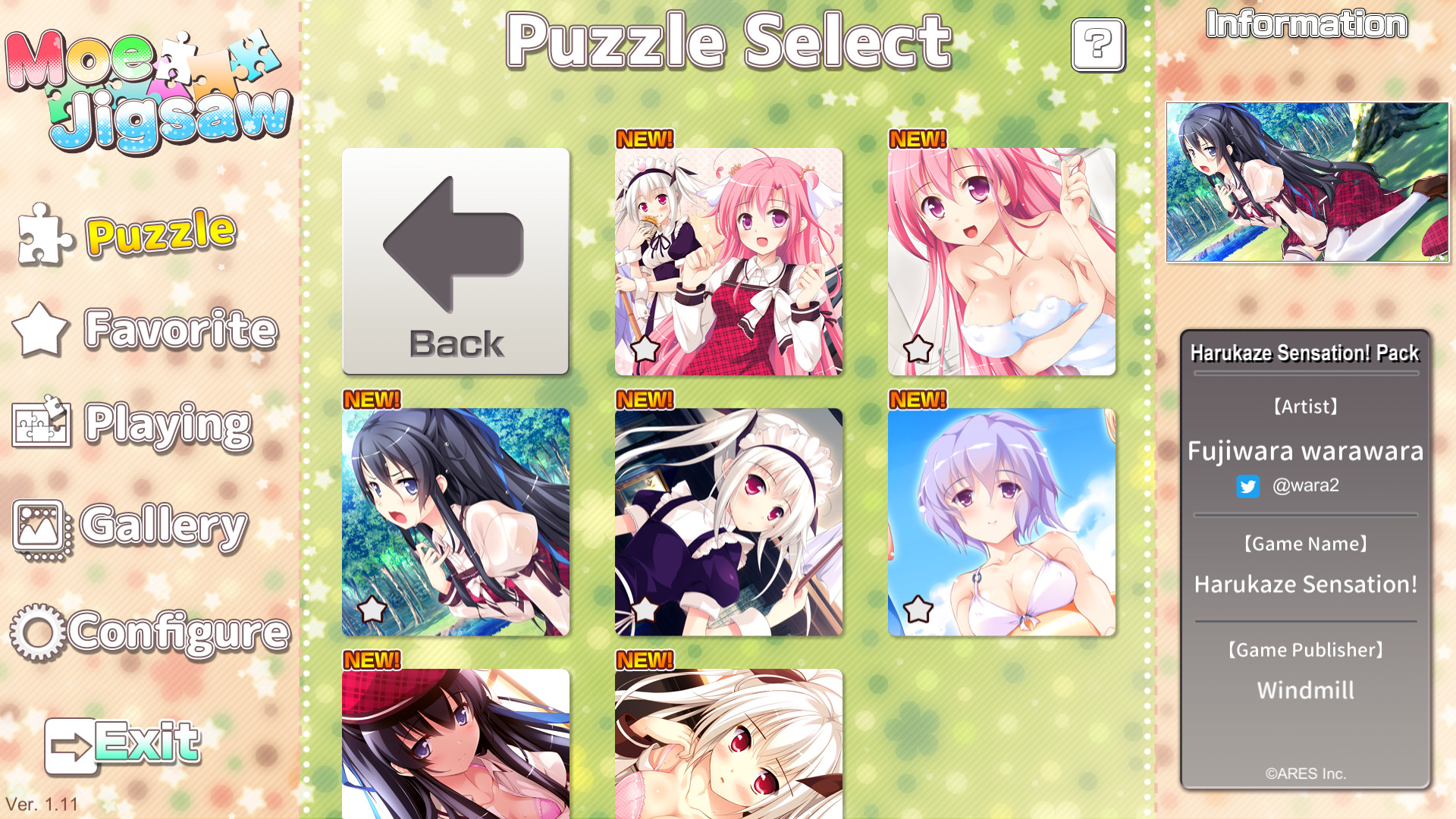 Moe Jigsaw - Harukaze Sensation! Pack #2