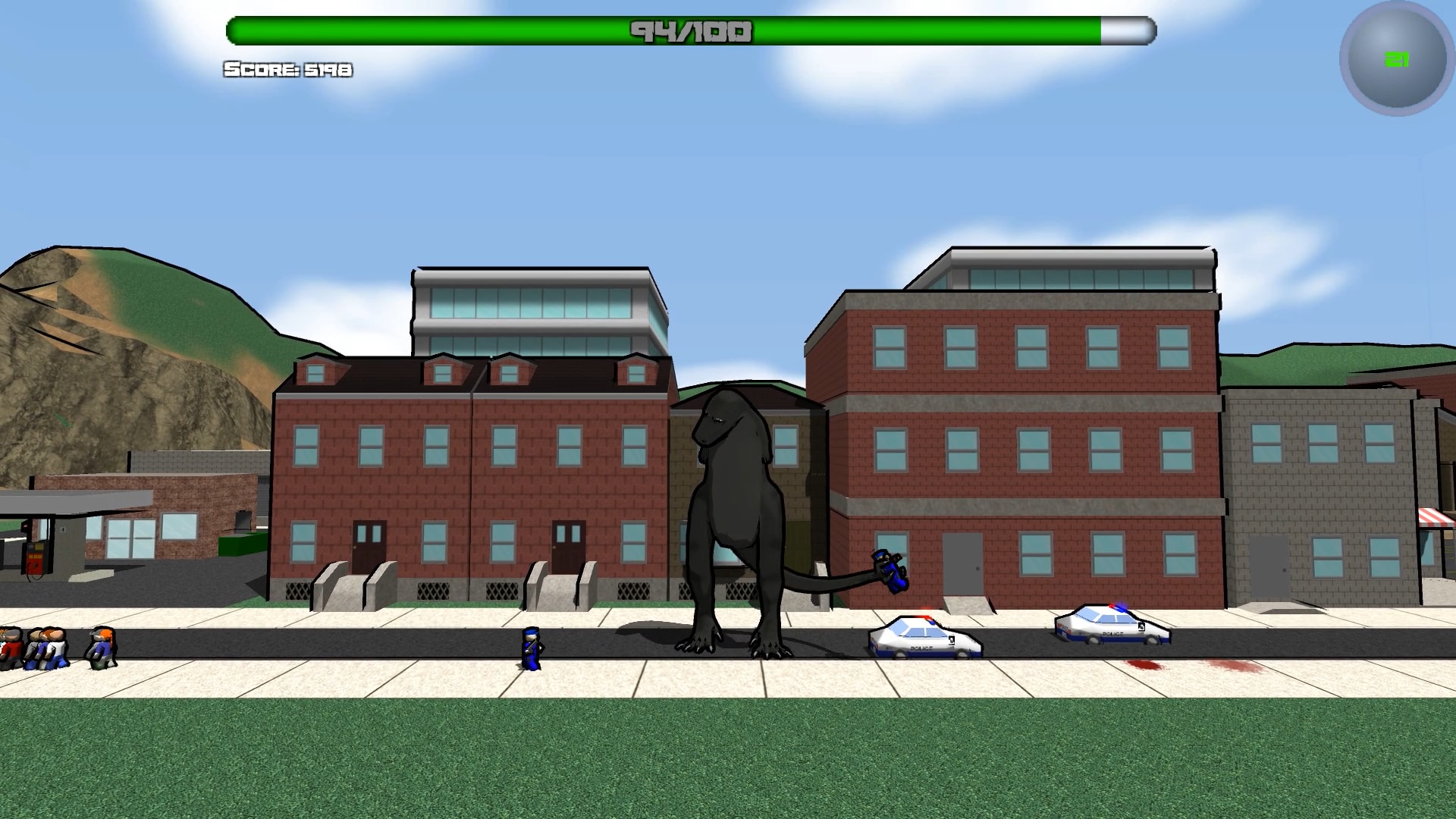 Attack of the Giant Mutant Lizard Demo Featured Screenshot #1