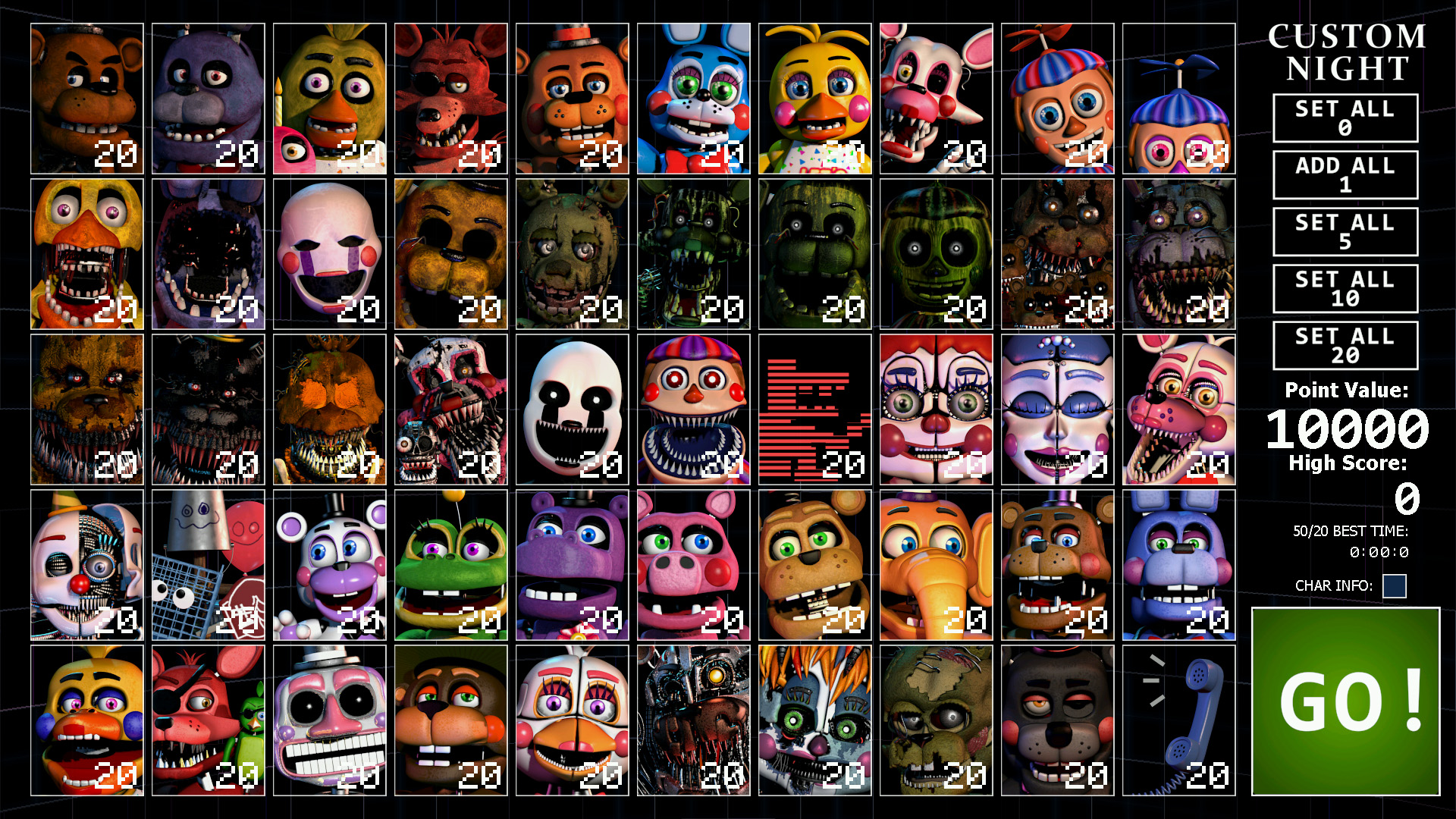 Five Nights at Freddy\'s 4 Ultimate Custom Night Five Nights at