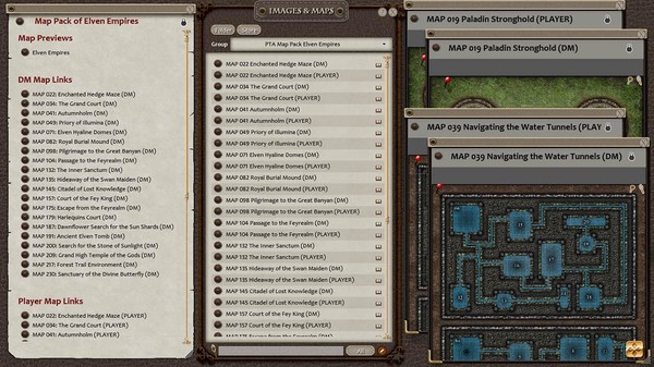 скриншот Fantasy Grounds - Paths to Adventure: Elven Empires (Map Pack) 0
