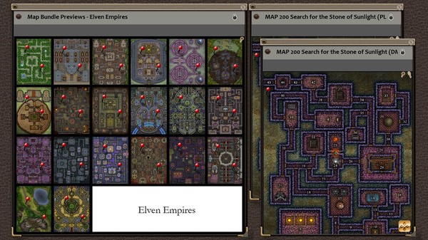 скриншот Fantasy Grounds - Paths to Adventure: Elven Empires (Map Pack) 1