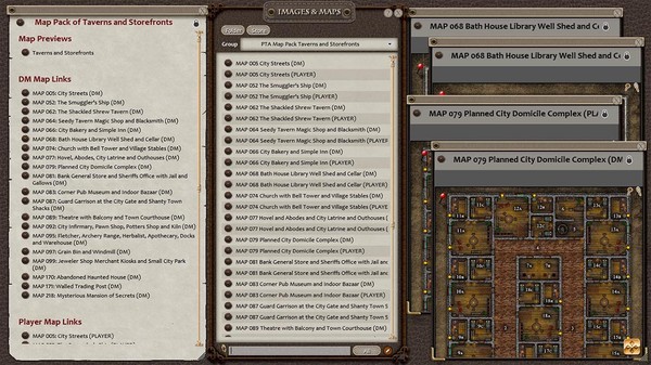 Fantasy Grounds - Paths to Adventure: Taverns and Storefronts (Map Pack)