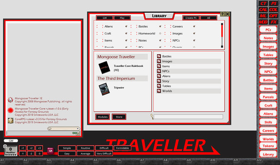 скриншот Fantasy Grounds - Tripwire (Mongoose Traveller 1E) 0