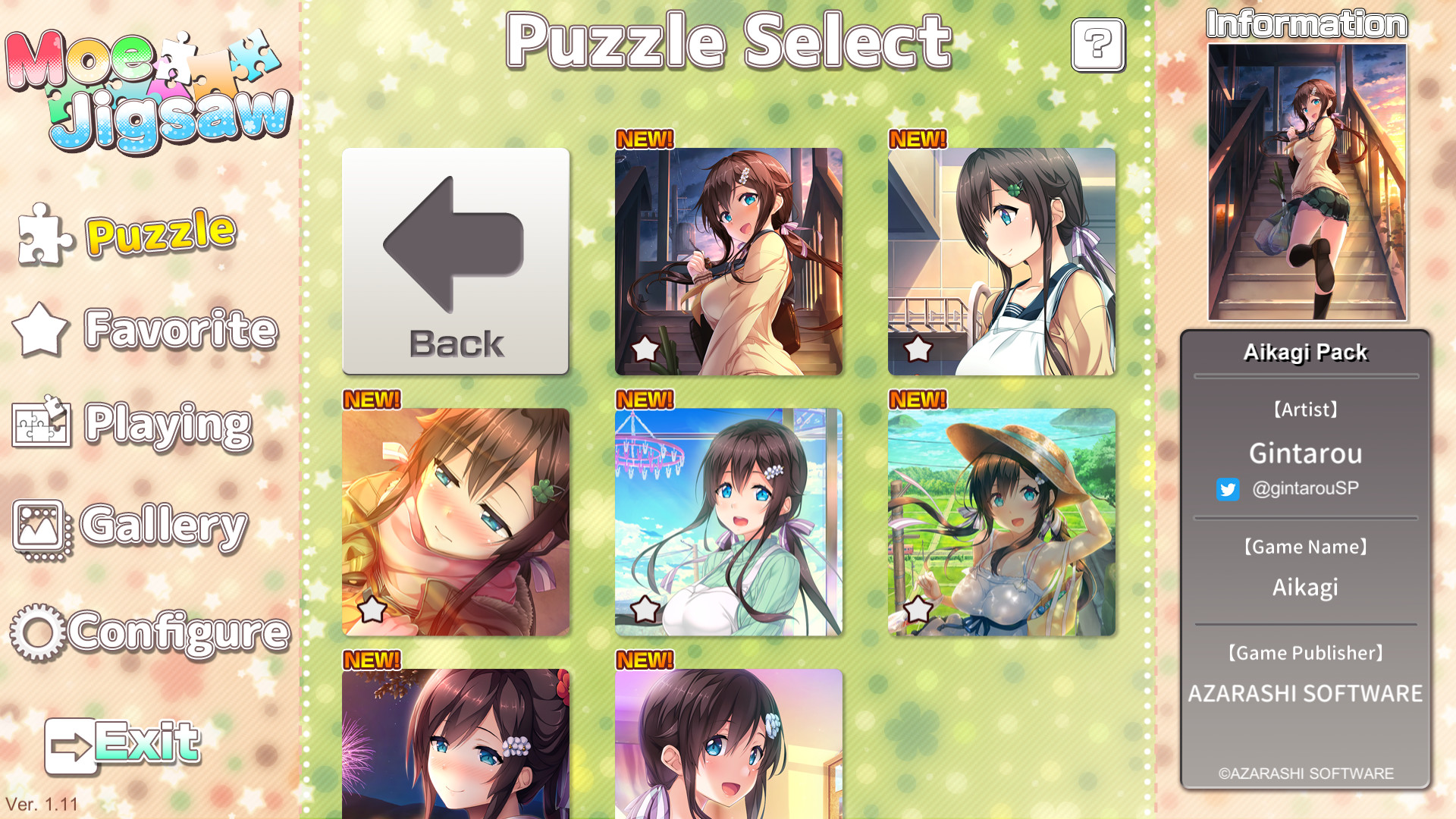 Moe Jigsaw - Aikagi Pack #2