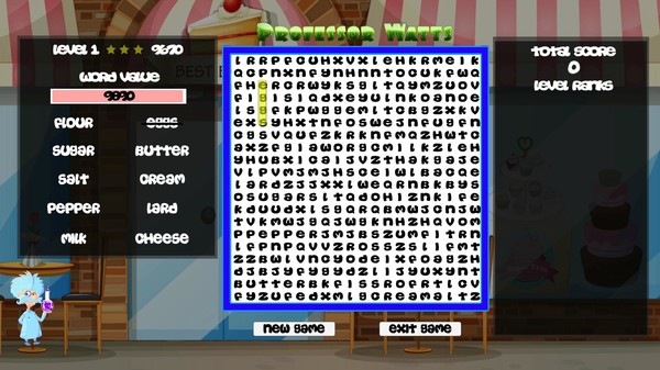 Professor Watts Word Search: Yummy Foods for steam