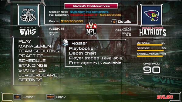 скриншот Mutant Football League - Dynasty 5
